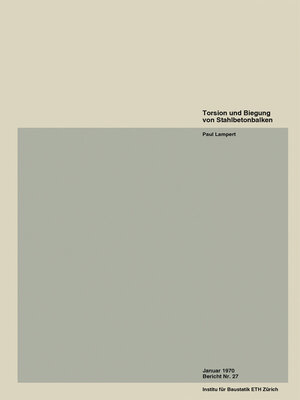 cover image of Torsion und Biegung von Stahlbetonbalken